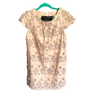 Twelve BY TWELVE Light Peach dress with Rosettes